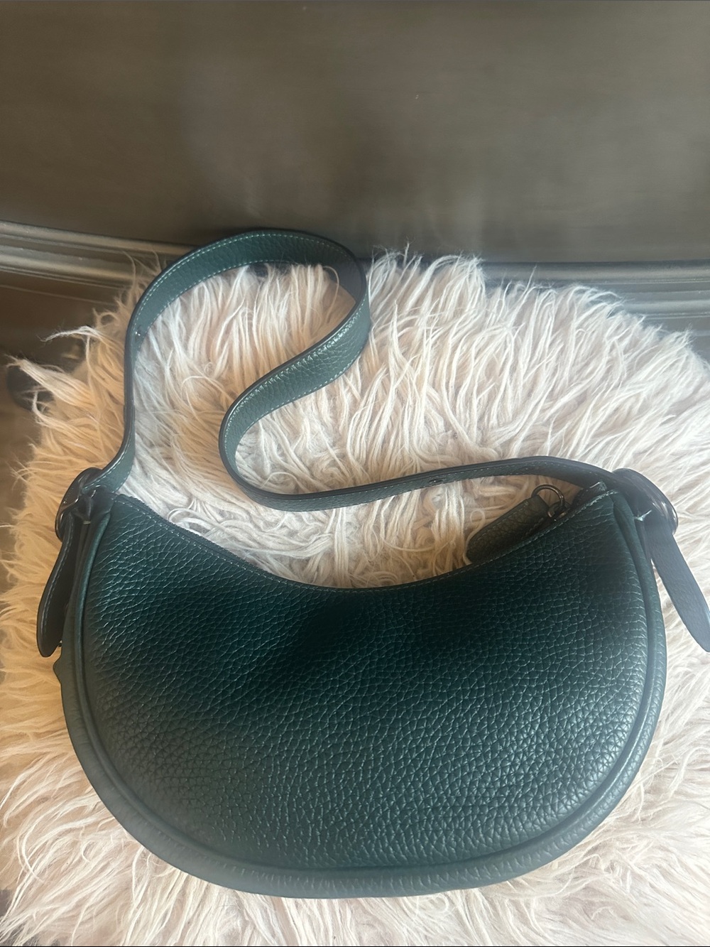 Coach Pebbled Half-Moon Shoulder Bag - Picture 2 of 6